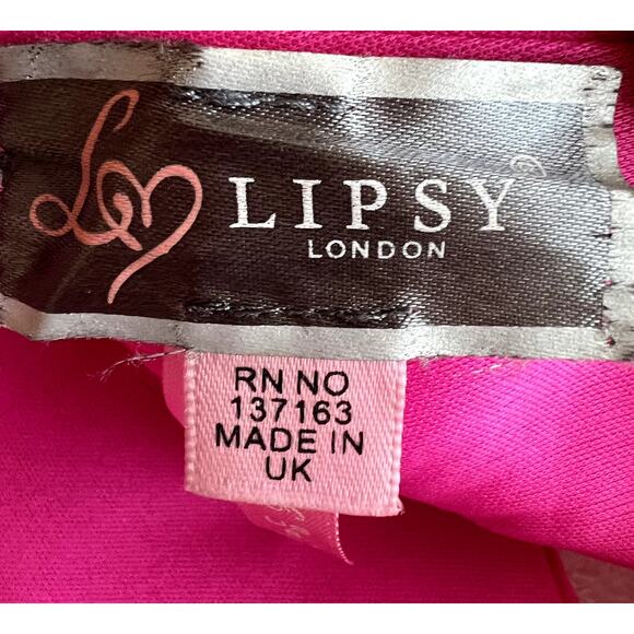 Lipsy London Bodycon Dress Women US 8 Pink Evening Sleeveless Barbiecore Party - Picture 4 of 14